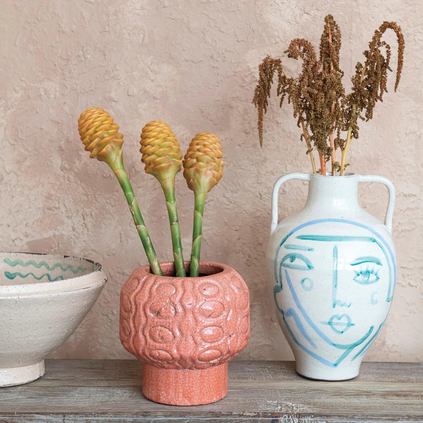 Terracotta Vase with Face