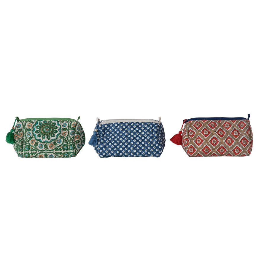 Cotton Slub Zip Pouch