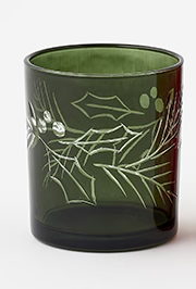 Etched Holly Tumblers S/4