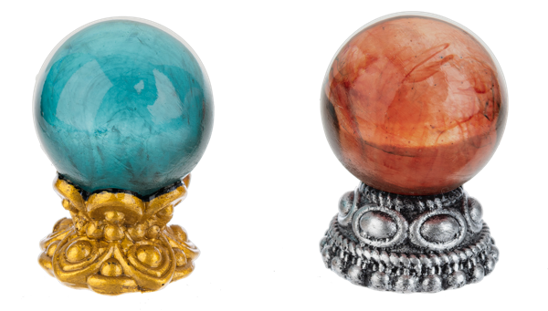 The Magical Crystal Ball Charms in a Basket