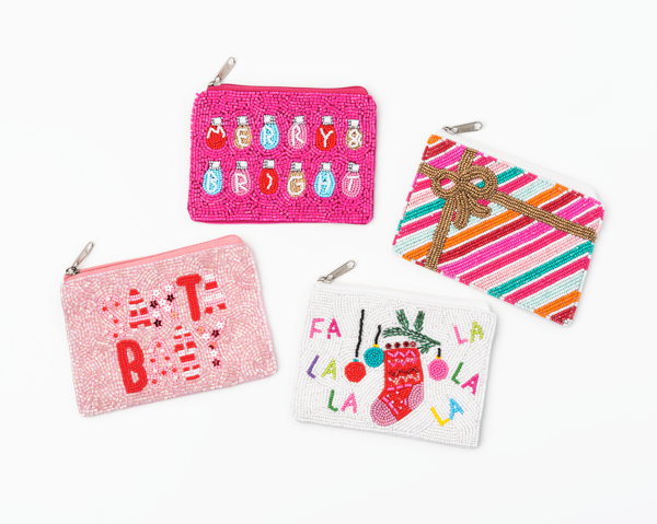 Holiday Beaded Coin Purse