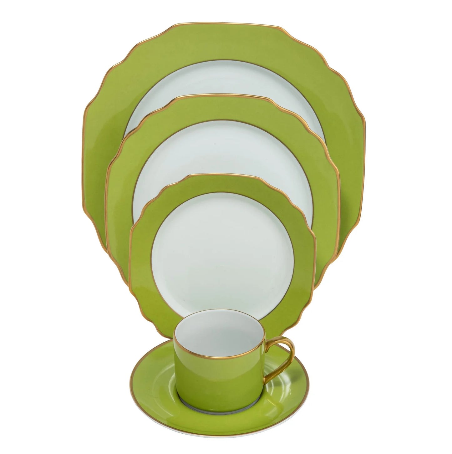 Georgian Apple Green Colorsheen with Gold Trim