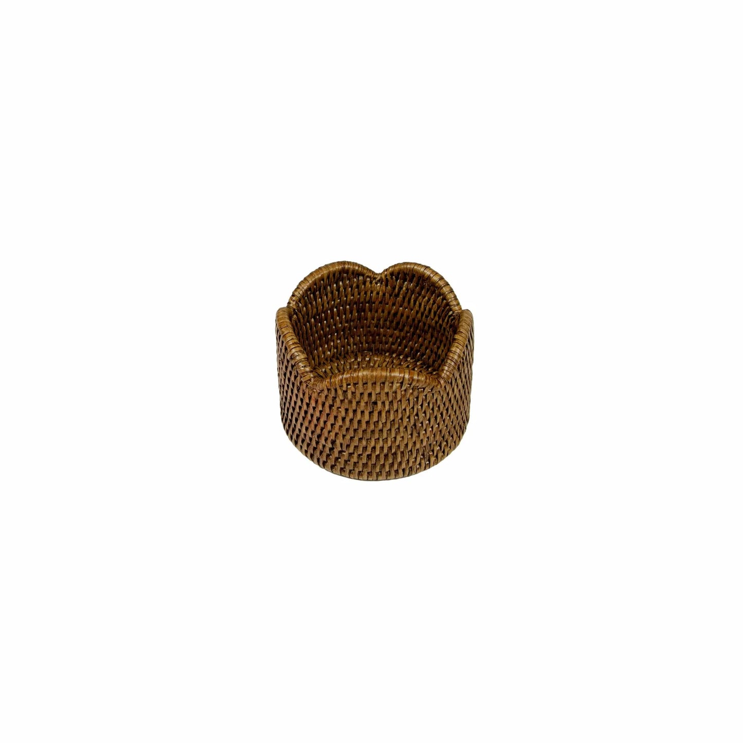 Rattan Scalloped Wine Coaster