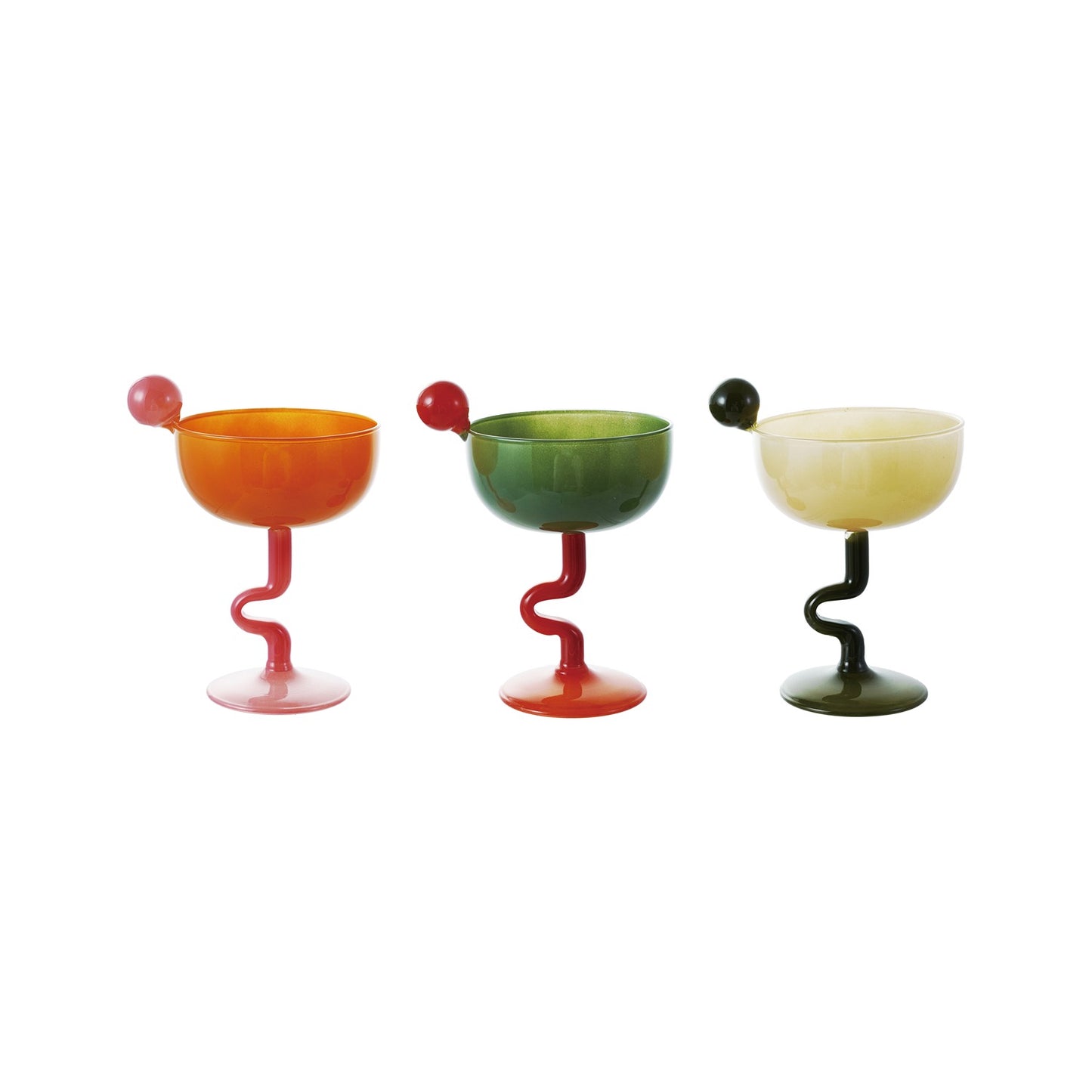 Funky Stemmed Martini Glass