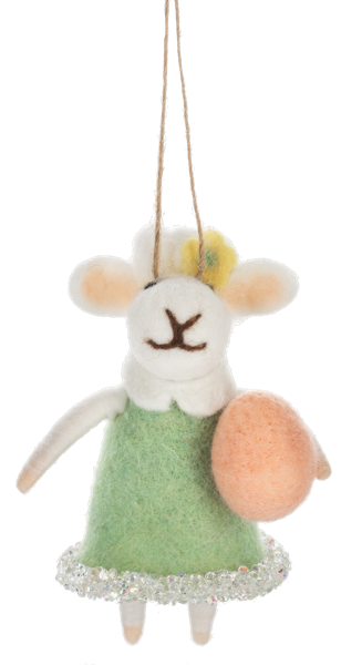 Handcrafted Spring Sheep Figurines