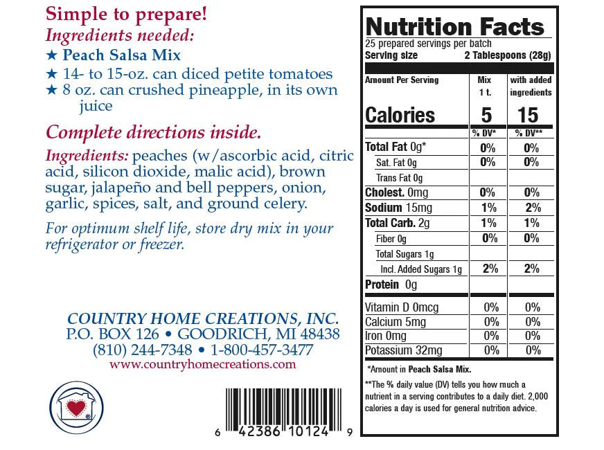 Peach Salsa Dip Mix