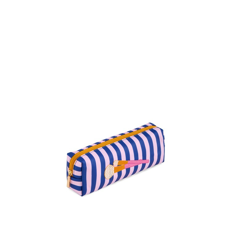 Brush Zip Pouch, Navy
