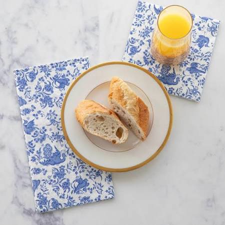 Blue Regal Peacock Cocktail Napkin
