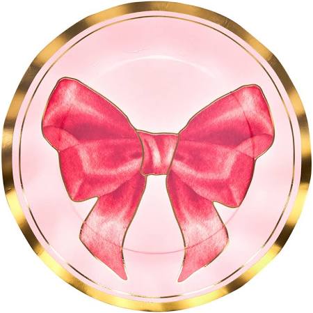 Pink Bows Dinner Plate