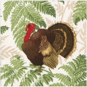 Turkey Among Ferns Dinner Napkins