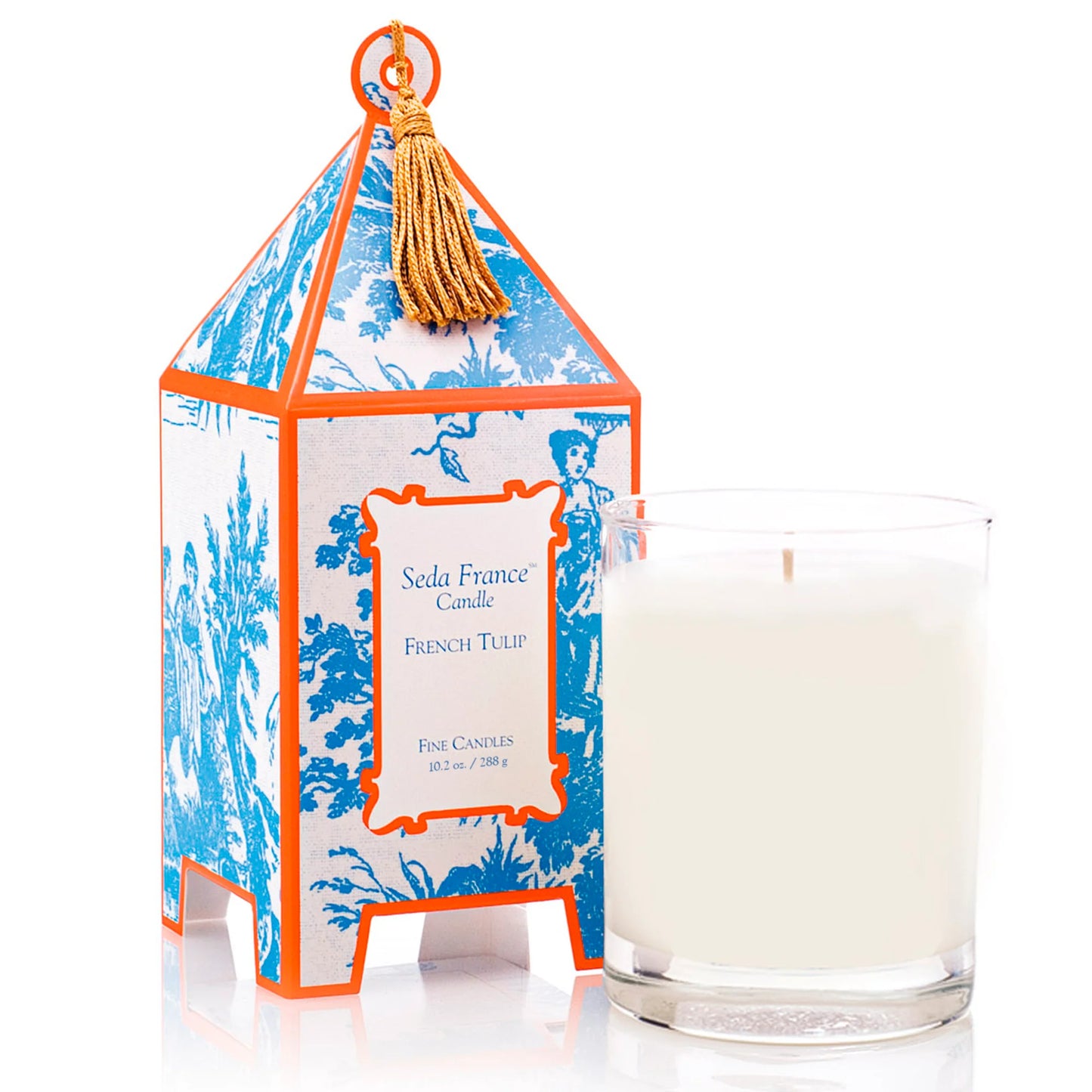 French Tulip Pagoda Box Candle