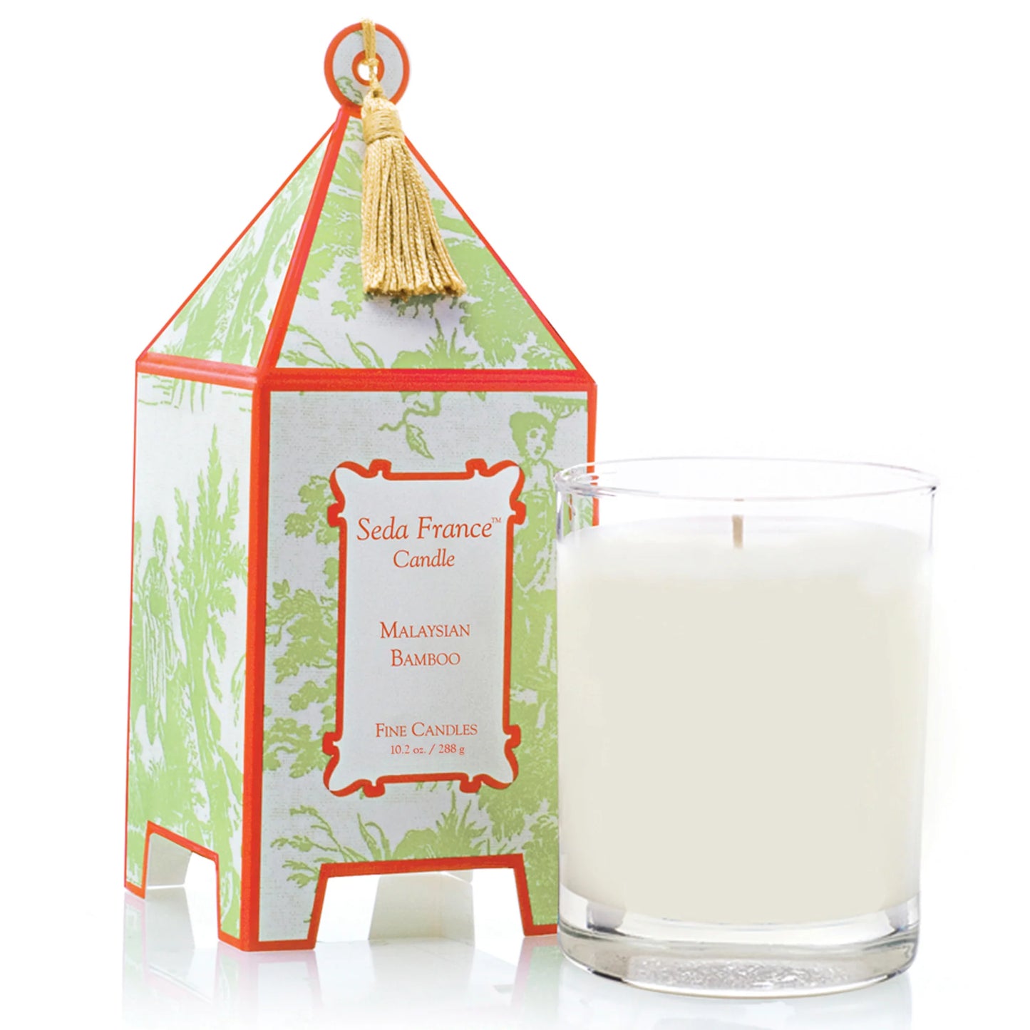 Malaysian Bamboo Pagoda Box Candle