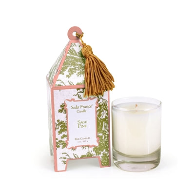 Sage Pine Mini Pagoda Box Candle