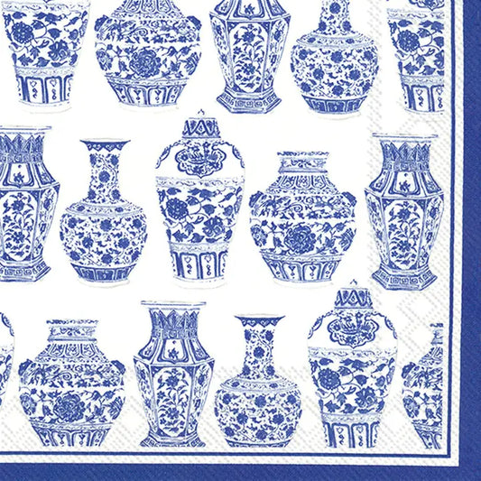 White Urn Cocktail Napkins