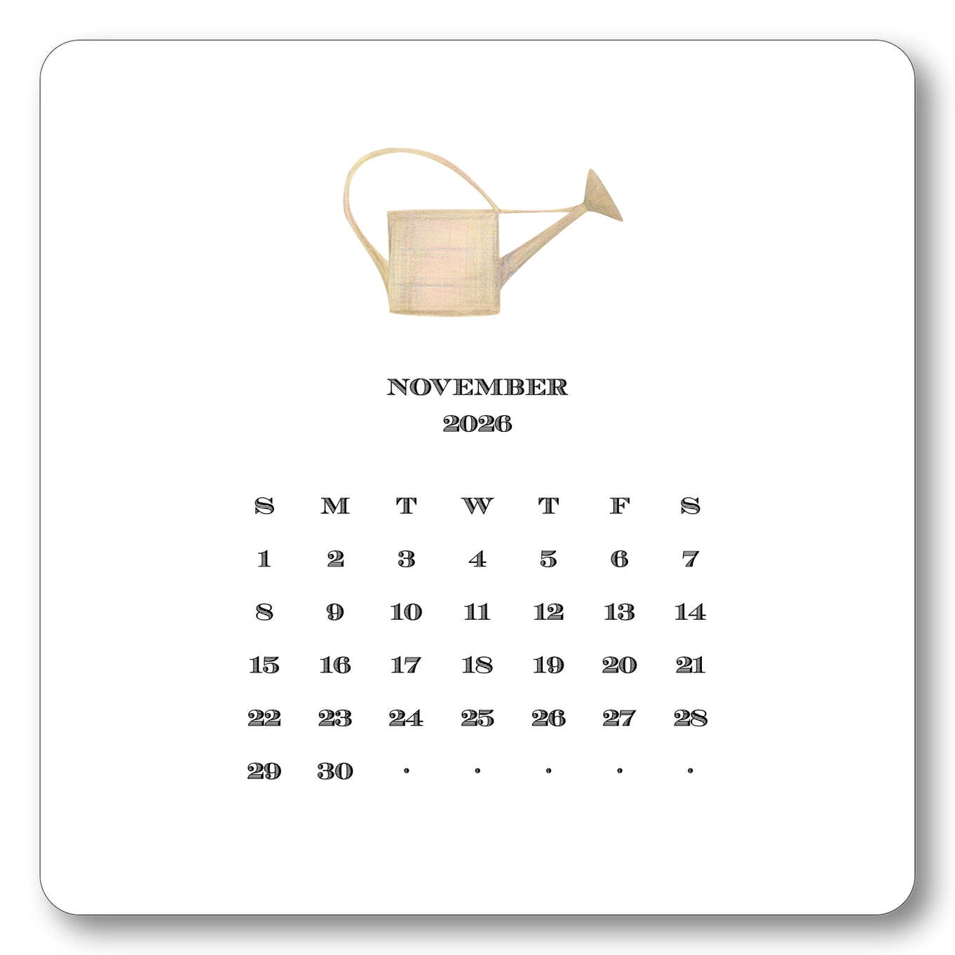2026 Gardener's Calendar with Easel