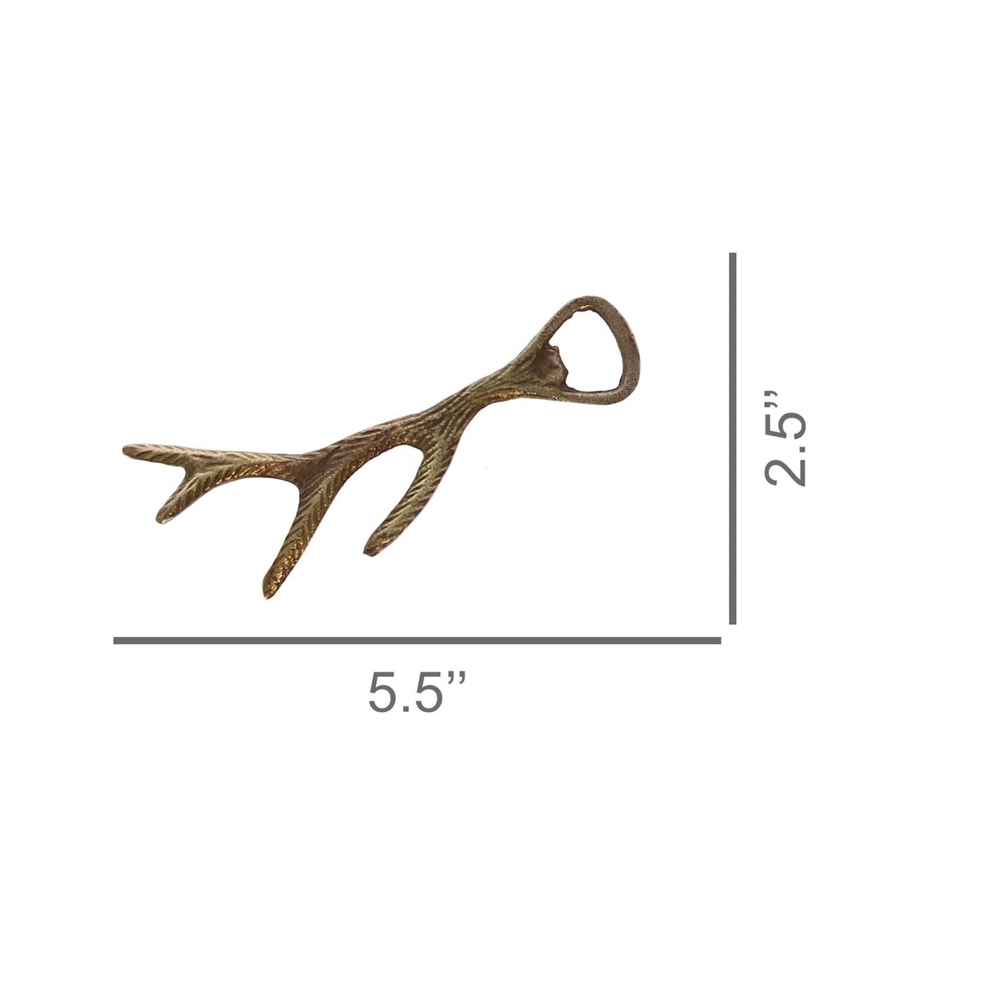 Antler Brass Bottle Opener