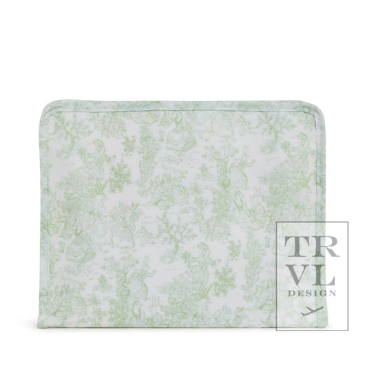 Lg Roadie Bag - Green Bunny Toile