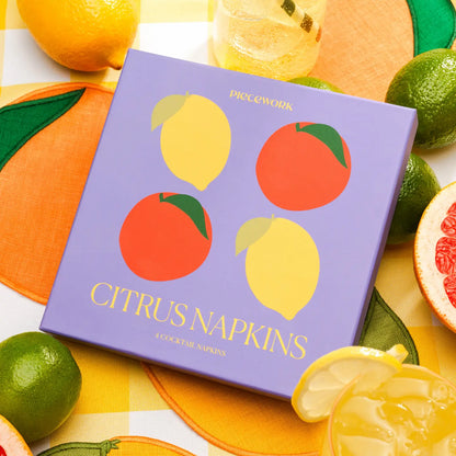 Citrus Cocktail Napkins S/4