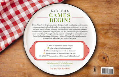 Family Fun Night: Trivia Night Placemats
