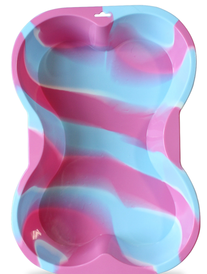 Swirl Dog Bone Shaped Silicone Cake Pan