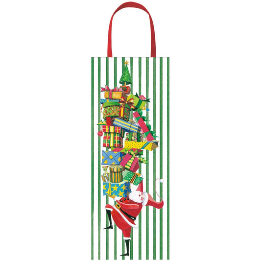 Santa With Gift Tower Bottle Gift Bags