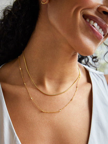 Yasmine 18K Gold Pave Necklace