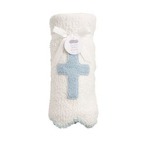 Blue Cross Chenille Blanket
