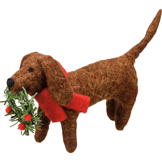 Dog With Wreath