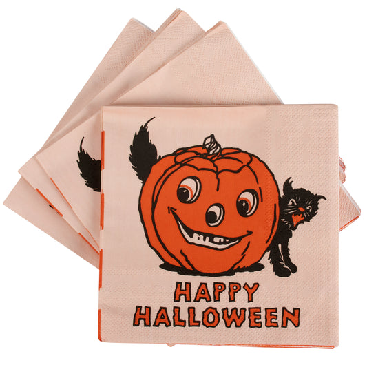 Vintage Halloween Beverage Napkin