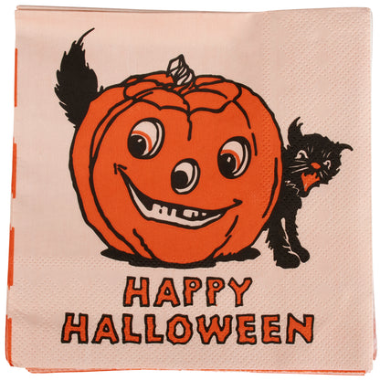 Vintage Halloween Beverage Napkin