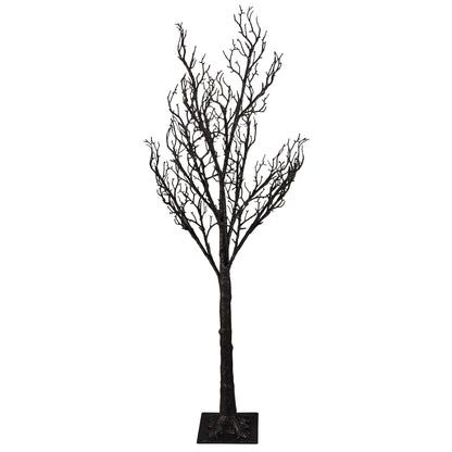 Medium Lighted Black Glitter Tree