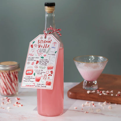 Peppermint Vodka Gift Tag Set
