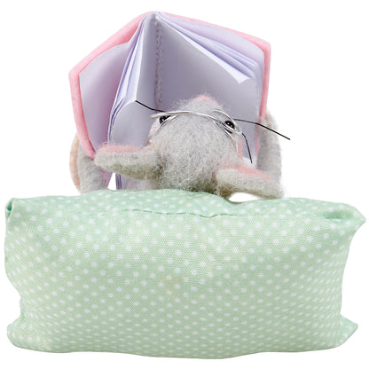 Reading Pillow Mouse Critter
