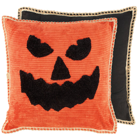 Scary Pumpkin Face Pillow