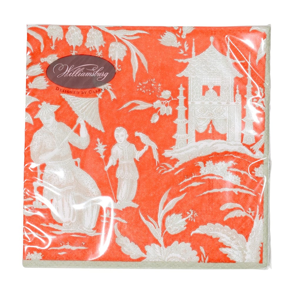 Silk Road Toile Mandarin Cocktail Napkin