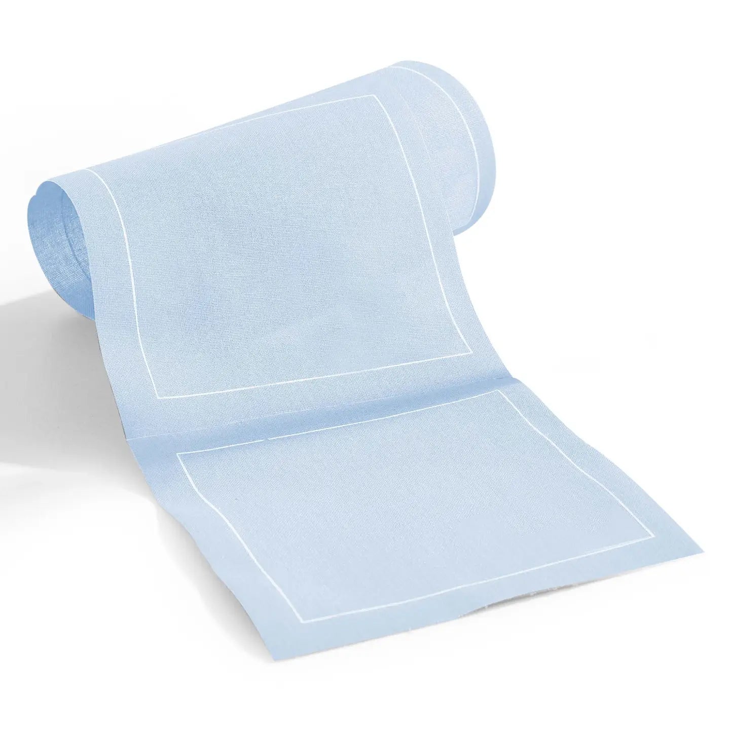 Cotton Cocktail Napkin Roll: Glass Slipper (Light Blue)