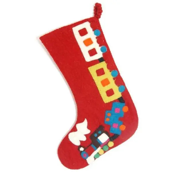 Handmade Felted Wool Christmas Stockings - Assorted