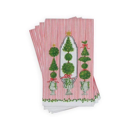 Eloise Red Guest Towel Napkins