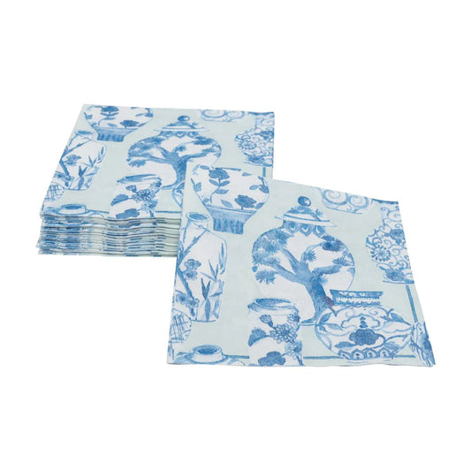 Glaced Porcelain Celadon Cocktail Napkins