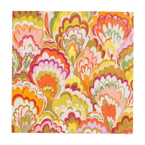 Marbled Ceramica Raspberry Cocktail Napkins