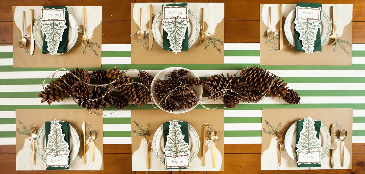 Dark Green Classic Stripe Runner