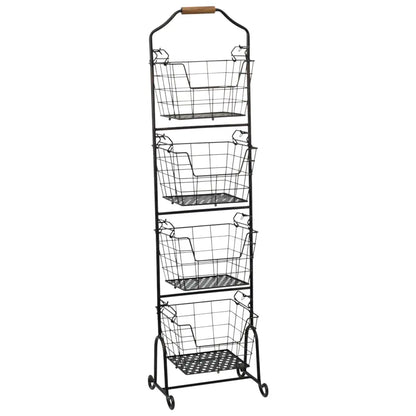 Mikasa Ferme 4 Tier Market Basket Black Open Stock