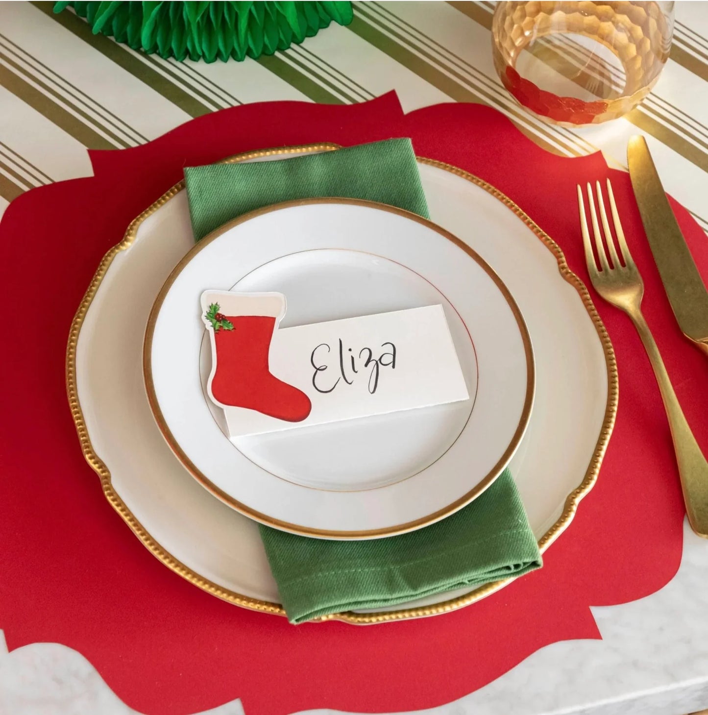 Die-cut Red French Frame Placemat