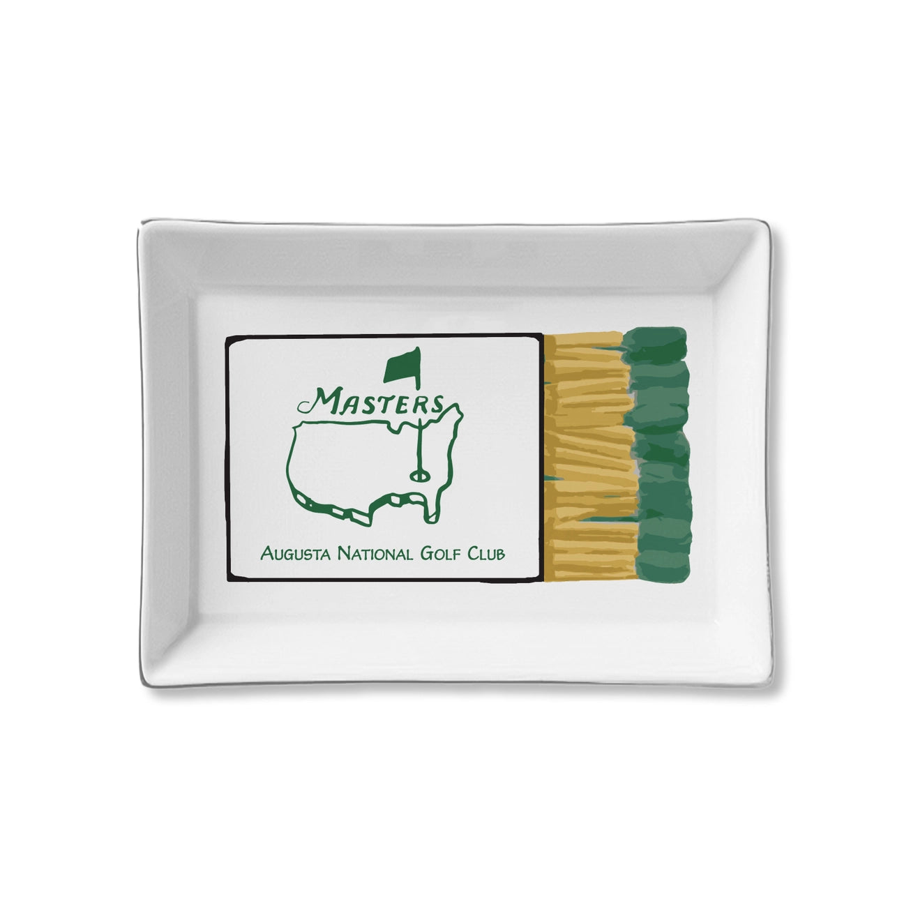 White Masters Match Box Ceramic Tray