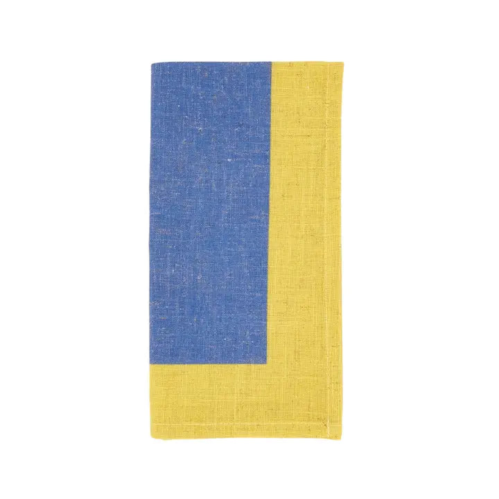 Color Blocked Dinner Napkins S/4