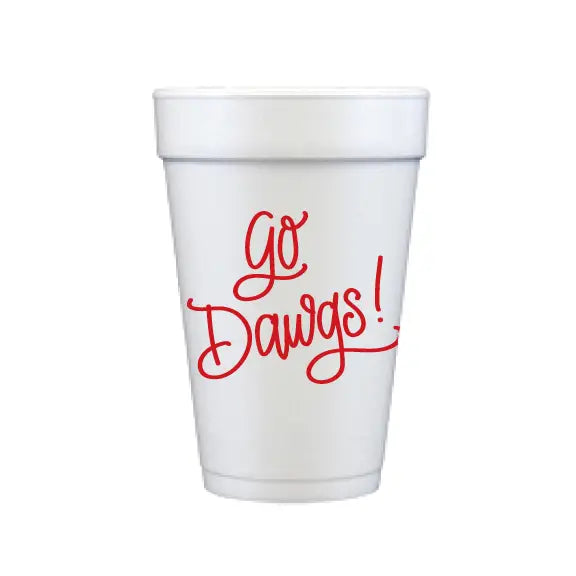 Go Dawgs! Foam Cups S/10
