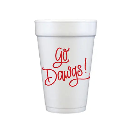 Go Dawgs! Foam Cups S/10