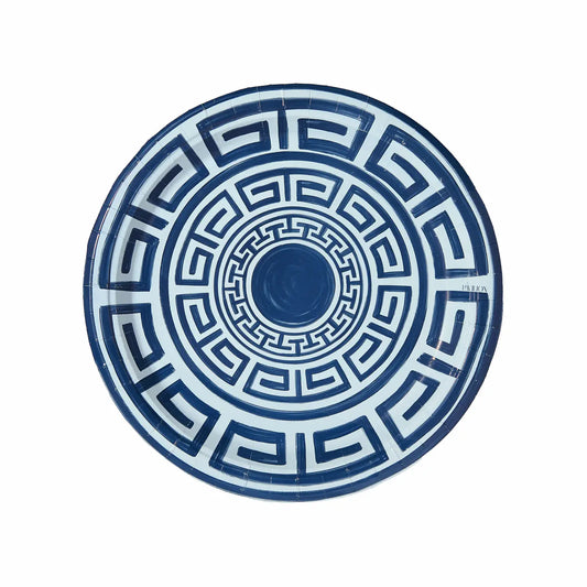 Greek Key Paper Dinner Plates - Assorted Colors