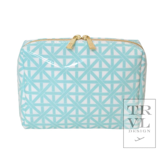 Md Zip Bag - Trellis Aqua
