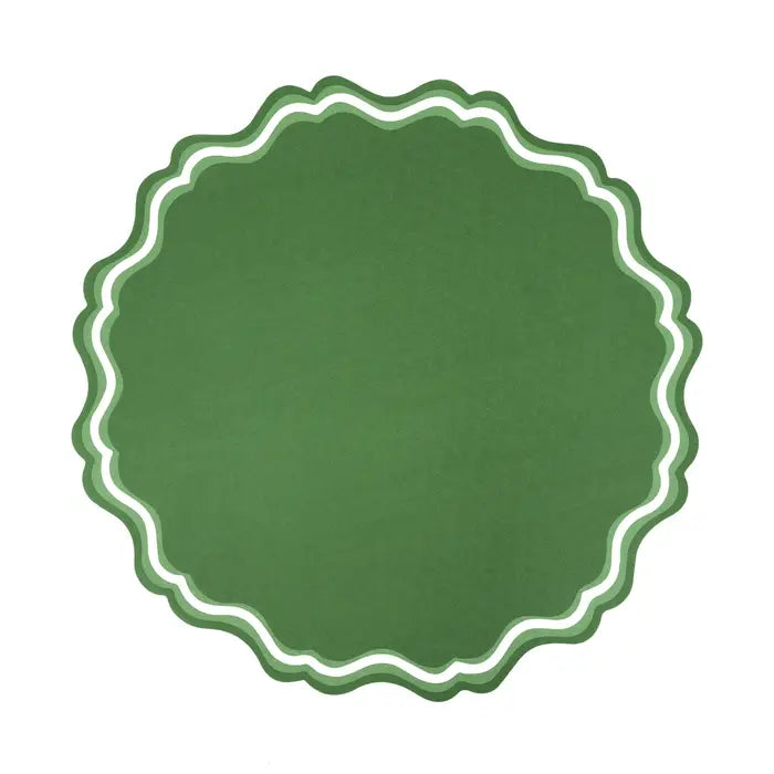 Green Fancy Scallop Placemat